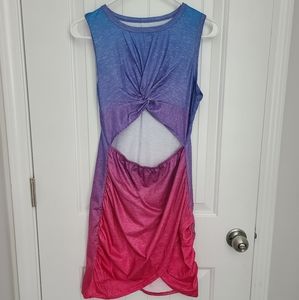 Gradient Hollow Out Bodycon Dress